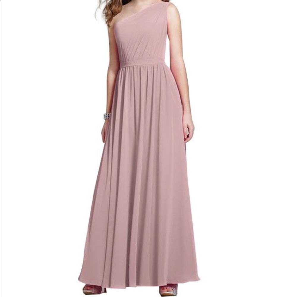 Alfred Angelo One-Shoulder, mauve, full length